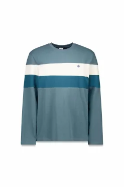 Camiseta manga larga piqu&eacute; cortes