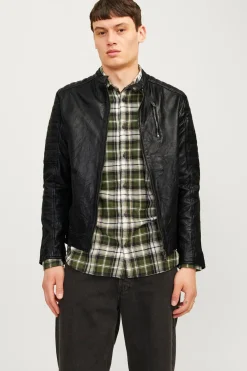 Cazadora biker piel