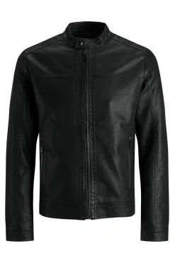 Cazadora biker sint&eacute;tica