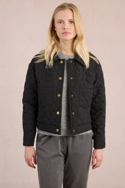Chaqueta acolchada con flores