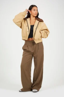 Chaqueta bomber con cuello pana