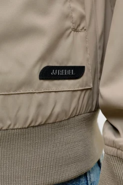 Chaqueta bomber corta tejido plano