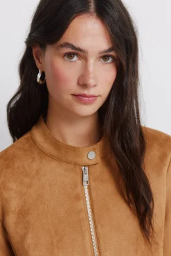 Chaqueta corta antelina
