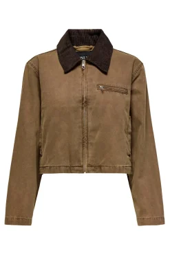 Chaqueta corta con cremallera