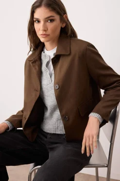 Chaqueta de efecto ante