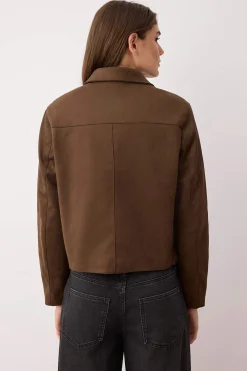 Chaqueta de efecto ante