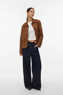Chaqueta de efecto ante