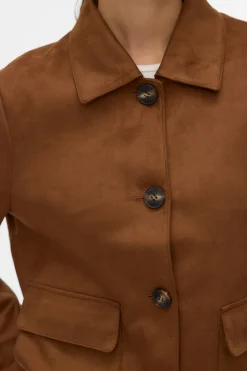 Chaqueta de efecto ante