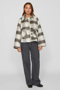 Chaqueta de pa&ntilde;o abotonada