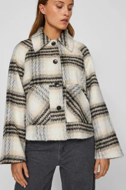 Chaqueta de pa&ntilde;o abotonada