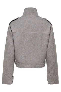 Chaqueta recta bolsillos