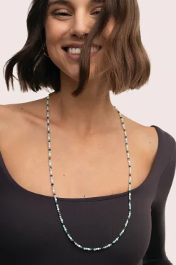 Collar Long Altea Ice Acero Baño Oro