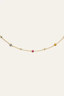 Collar New Orbit Multicolor Ba&ntilde;o Oro