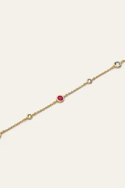 Collar New Orbit Multicolor Ba&ntilde;o Oro