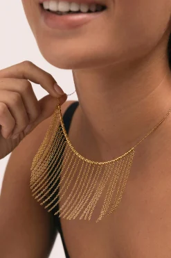 Collar Regina Acero Baño Oro
