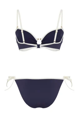 Conjunto de bikini bandeau lazos