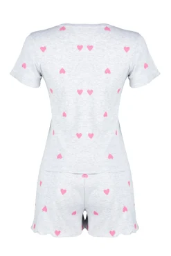 Conjunto de pijama corto corazones