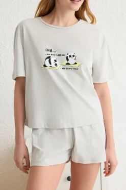 Conjunto de pijama corto pandas