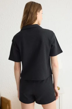 Conjunto de pijama corto polo canal&eacute;