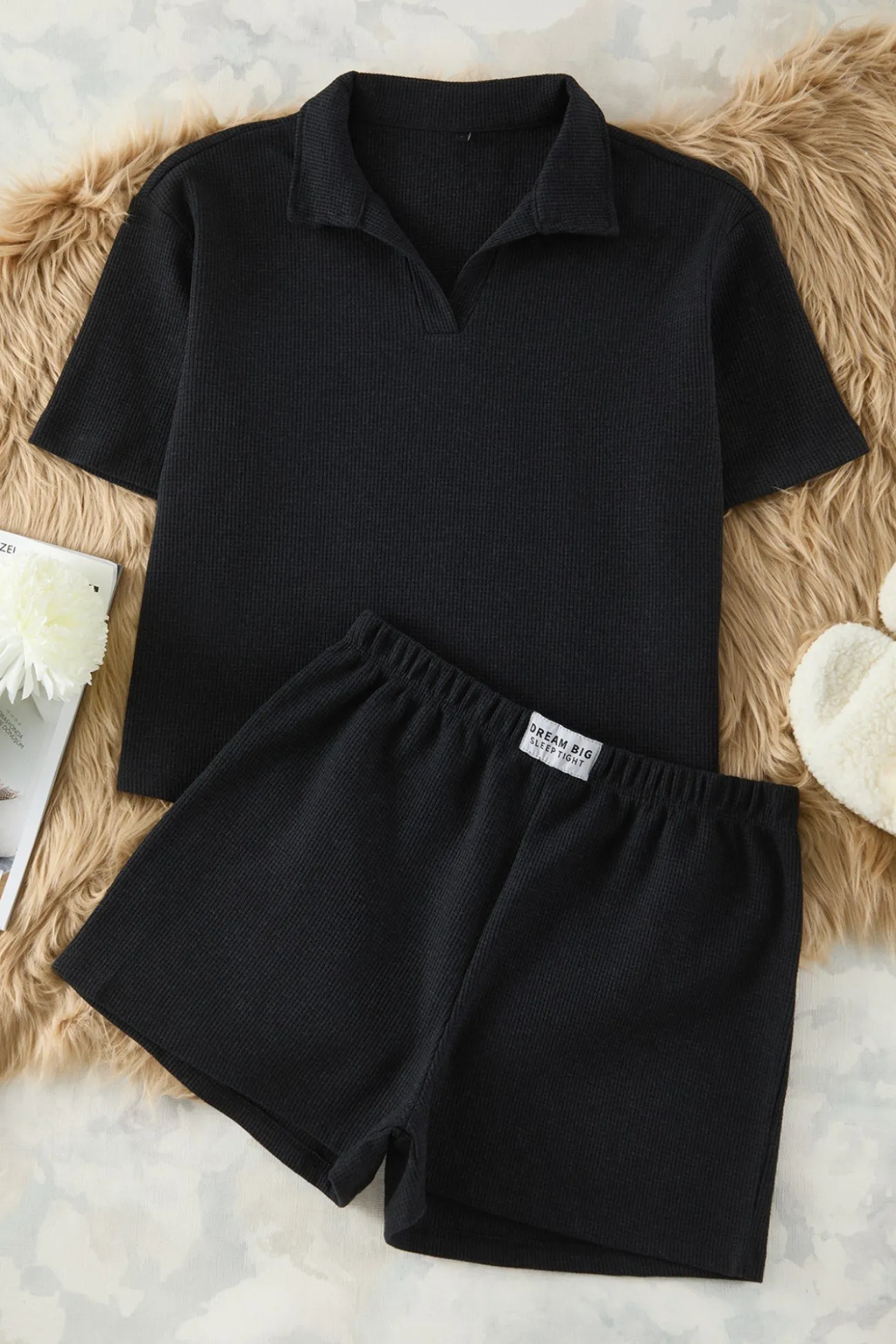 Conjunto de pijama corto polo canal&eacute;