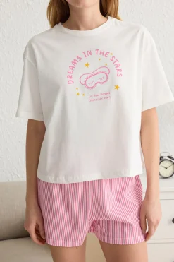 Conjunto de pijama corto rayas