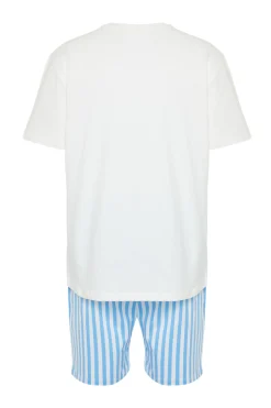 Conjunto de pijama corto rayas