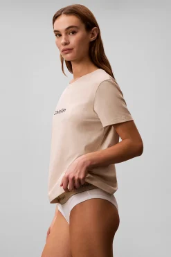 Conjunto pijama corto liso logo