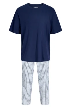 Conjunto pijama pantal&oacute;n largo cuadros