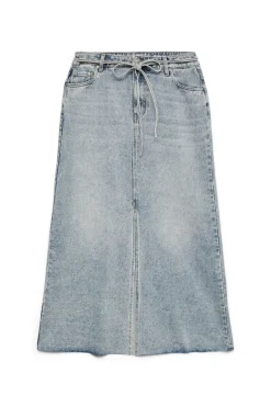 Falda denim larga