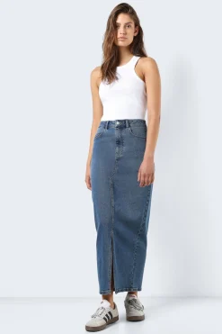 Falda larga denim
