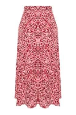 Falda midi abertura