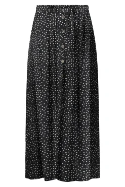 Falda midi con botones