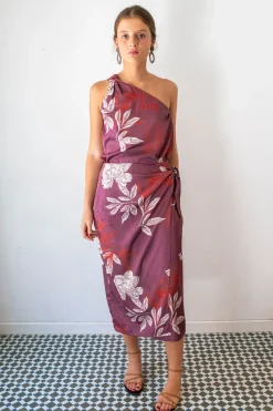 Falda midi cruzada