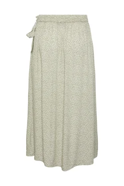 Falda midi cruzada con lazada