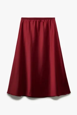 Falda midi de corte regular con cintura est&aacute;ndar