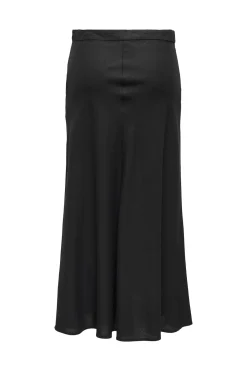 Falda midi de lino