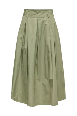 Falda midi de tablas