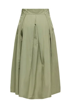 Falda midi de tablas