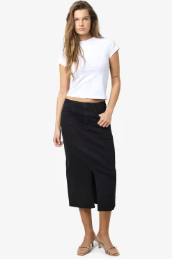 Falda midi denim