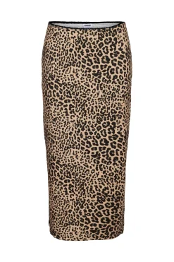 Falda midi leopardo cinturilla