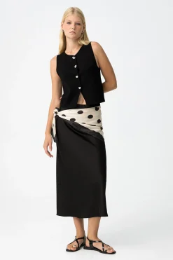 Falda Midi Satinada