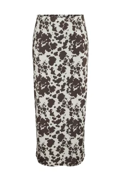 Falda midi vaca