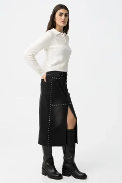 Falda midi vaquera