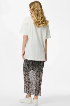 Falda transparente animal print con forro