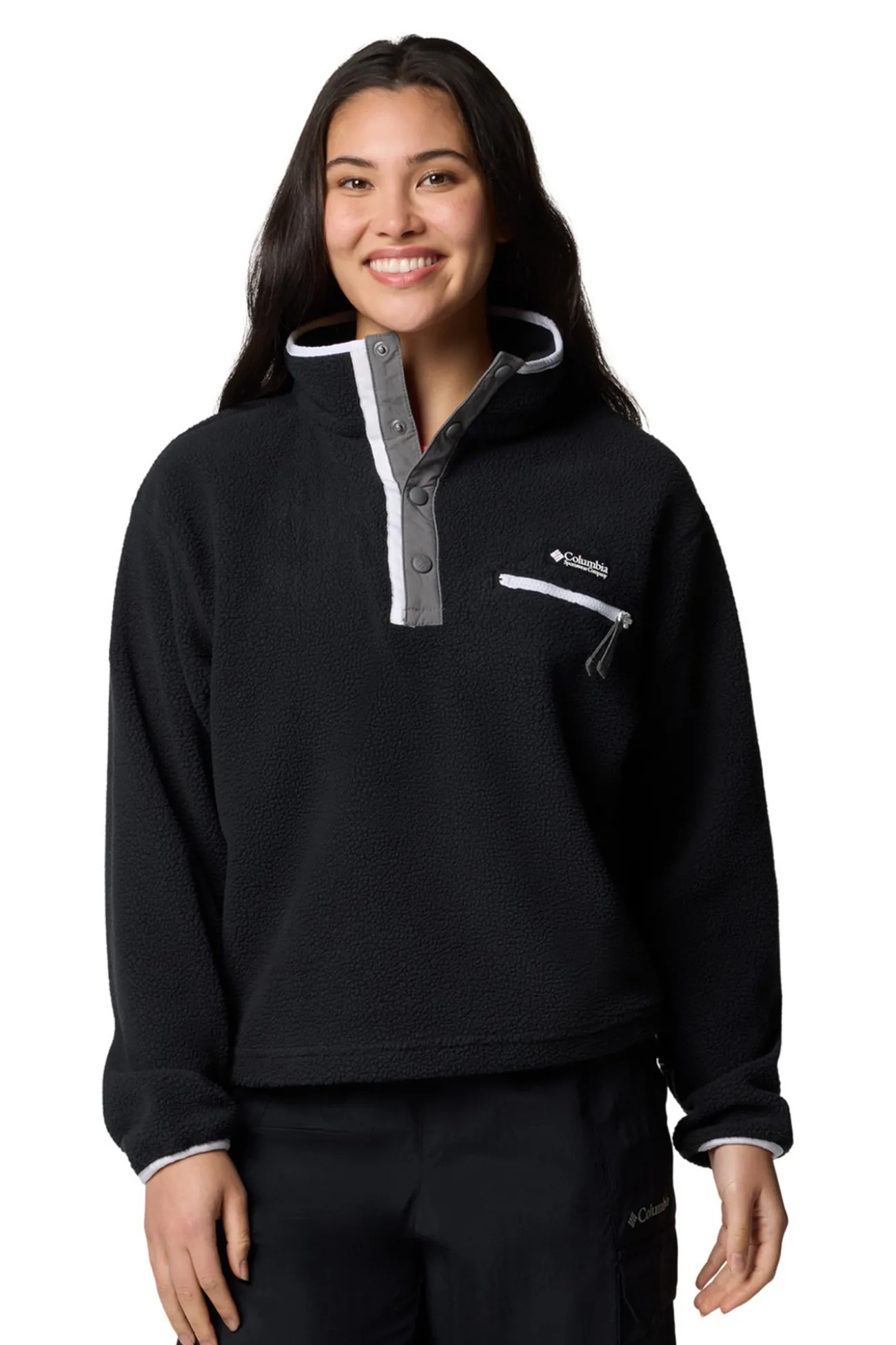 Forro polar sherpa corto con cierre medio Helvetia&trade; II para mujer