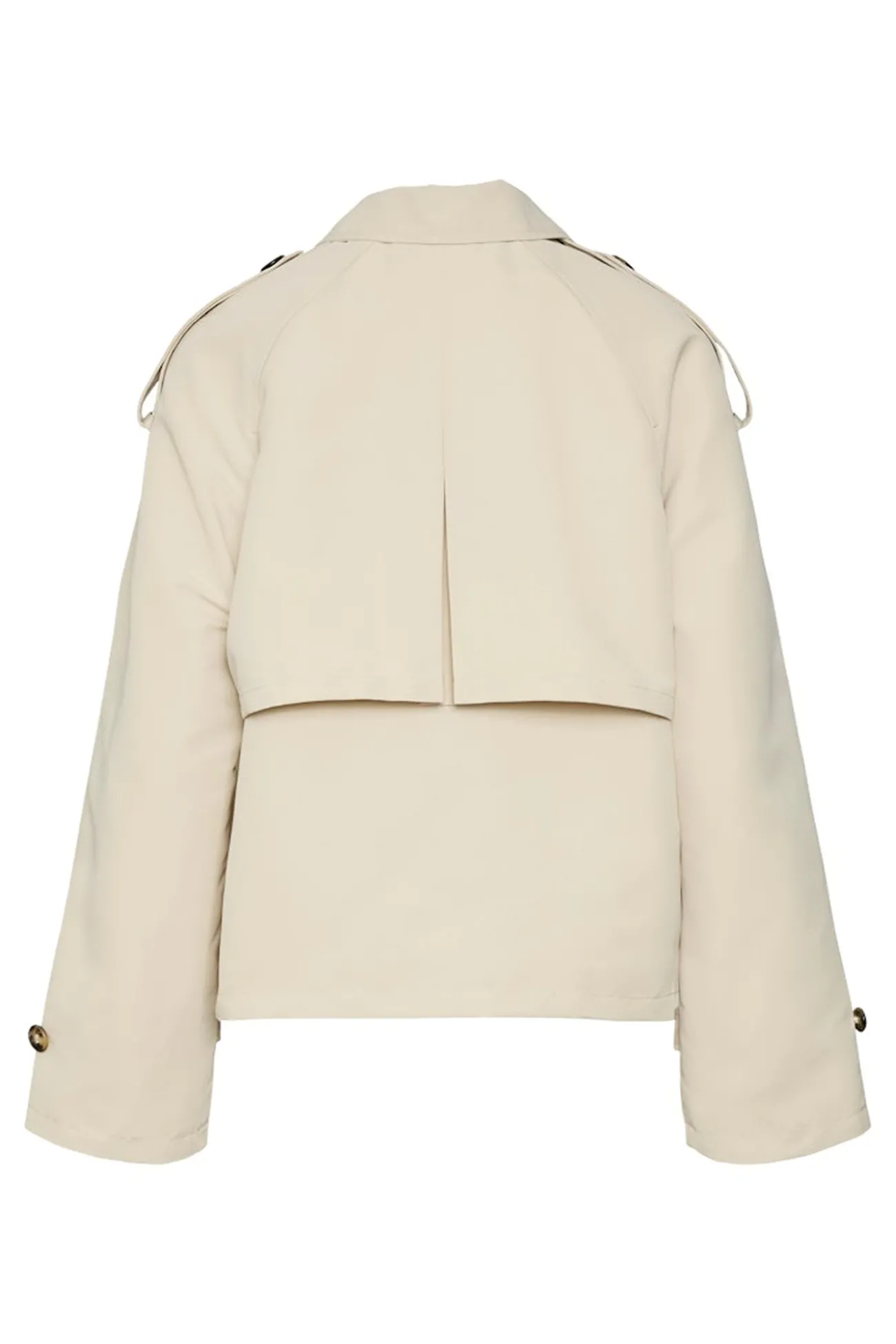 Gabardina corta cuello de solapa
