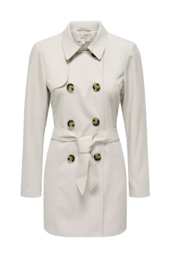 Gabardina midi con cintur&oacute;n