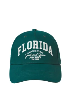 Gorra algodón con texto bordado