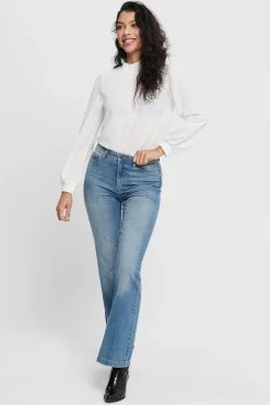 Jeans Flare Tiro Alto