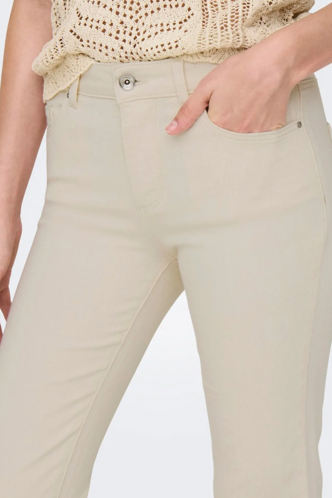 Jeans flared crop